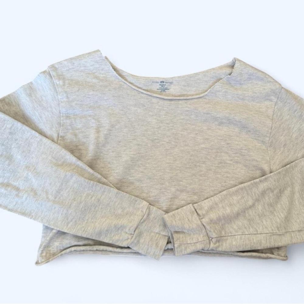 Brandy Melville Light Gray Crop Top